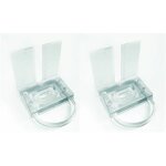 Cyclingcolors ? lot de 2 arr�toirs en plastique transparent pour porte coulissante ? fixation � vis ? ...