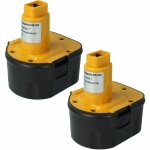 Vhbw - 2x batteries compatible avec dewalt dw9072, dw9074, dw965k, dw965k - 2, dw968k - 2, dw970 outil ...
