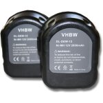 Vhbw - 2x batteries presses compatible avec rems, accu 12 v ni - cd / ni - h (2000mah nimh 12 v)