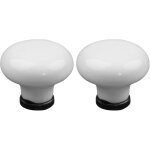 2x bouton de tiroir finition nickel �tain porcelaine c�ramique beige 36 mm avec vis meuble vintage antique ...