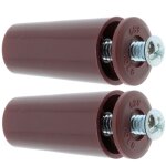 2x but�e d'arr�t de lame finale de volet roulant c�ne �22mm longueur 40mm en pvc avec rondelle et vis ...