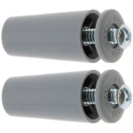 2x but�e d'arr�t de lame finale de volet roulant c�ne �22mm longueur 40mm en pvc avec rondelle et vis ...
