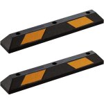 2x but�e de roue 90 x 15 x 10 cm ? en caoutchouc ? 6, 2 kg / pi�ce ? avec r�flecteurs ? aide au stationnement ...