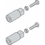 Cyclingcolors - 2x butoir but�e de vantail pour chariot et guidage de porte coulissante droite ou gauche ...