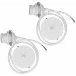 2x c�ble �lectrique pour lampe - c�ble avec douille e27 et bague de fixation - monture de suspension ...