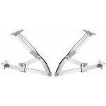 2x charni�re ferrure de levage � 19 crans d'arr�t en acier zingu� pour sommier couchette grand lit hauteur ...