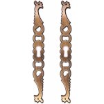 2x entr�e de coq main droite en zamak finition laiton vieilli hauteur 145mm entraxe 130mm rustique serrure ...