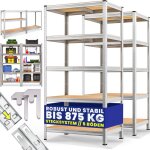 2x tagres charge lourde 5 niveaux 180x90x60cm tagre mtallique modulable max 875kg rangement garage ...