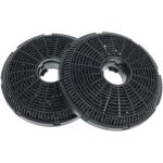 2x filtres � charbon actif compatible avec beko hca 93641bh, 93640bh hotte aspirante - vhbw