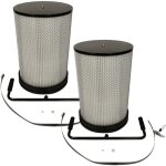 2x filtre � particules fines compatible avec hbm 100 centrale d'aspiration - particules fines avec brosses ...