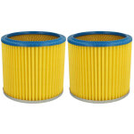 2x filtre pliss� compatible avec aquavac 8203 aspirateur - bleu / jaune - vhbw