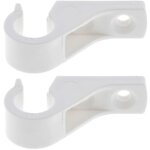 2x lacet espagnolette collier d�port� ouvert en plastique blanc entraxe 15mm volet battant fen�tre but�e ...