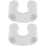 2x lacet espagnolette collier en u en plastique blanc entraxe 15mm volet battant fen�tre but�e maintien ...