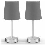Monzana - 2x lampes de chevet avec abat - jour anthracite lampe de table bureau moderne maison dco intrieur ...