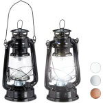 2x lampe - tempête led, lanterne retro comme décoration de fenêtre ou de jardin, à piles, noir 2x lampe - tempête led, lanterne retro comme décoration de fenêtre ou de jardin, à piles, noir