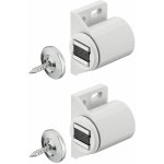 Cyclingcolors ? lot de 2 loqueteaux magn�tiques � aimant rond blanc ? installation universelle pour portes ...