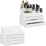 2x organiseurs de maquillage, bo�te rangement make up avec tiroirs, salle de bain, coiffeuse, support ...