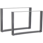 2x piètement de table gris 100x72 cm piètement de table chemins de table pieds de table acier 2x piètement de table gris 100x72 cm piètement de table chemins de table pieds de table acier