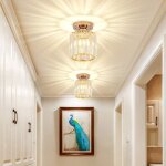 2x plafonnier moderne lustre abat - jour en cristal et m�tal led suspension luminaire �clairage e27 lampe ...