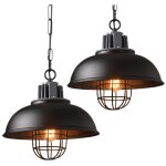 2x r�tro lustre suspension en fer m�tal �33cm art lampe industrielle vintage plafonnier pour caf� bureau ...