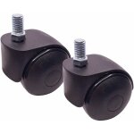 2x roulette pivotante diamtre 50mm capacit de charge 30kg hauteur 60mm acier meuble fauteuil chaise ...