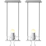2x suspension luminaire cr�ative plafonnier r�tro vintage lustre d'int�rieur pour chambre d'enfant, chambre ...