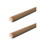 Cyclingcolors - 2x tourillon rond en h�tre cannel� stri� longueur 1 m�tre baguette goujon cheville bois ...
