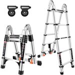3. 2m(1. 6 + 1. 6) �chelle t�lescopique , echelle pliante avec poulie amovible, escabeau t�lescopique ...