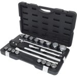 3 / 4' coffret de douilles, 21 pcs 12 pans