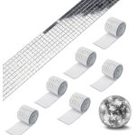 3 autocollants miroirs mosa�ques 5x5mm, stickers verre pour d�coration diy, cuisine, salle de bain, loisirs ...