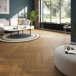 3 couches, 90 mm, parquet contrecoll� en ch�ne naturel � chevrons moderne, 14 / 3x90x600 mm, 1. 94m�, ...