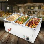 3 cuvettes en acier inoxydable pour bain à eau chaude 3 x 7 l 3 cuvettes en acier inoxydable pour bain à eau chaude 3 x 7 l