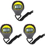3 ensemble de chronom�tre �lectronique � grand affichage, minuterie de course professionnelle, chronom�tre ...