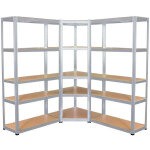 Oxeo - 3 �tag�res sp�cial angle garage - set �tag�res de coin charges lourdes - 875 kg - montage facile ...