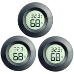 3 - pack hygrom�tre thermom�tre num�rique lcd moniteur humidim�tre jauge pour humidificateurs d�shumidificateu ...