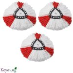 Lot de 3 recharges de balais  franges, tte de balai  franges en microfibre, tte de balai  franges ...