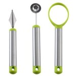 3 pcs ensemble outil sculpture fruits, , couteau � d�couper les fruits boules pomme cuill�re � melon ...