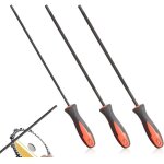 3 pcs lime tronconneuse, lime chaine tronconneuse, affutage chaine de tronconneuse, avec poign�e, facile ...