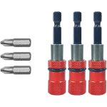 3 pcs magn�tique porte - embout avec but�e de profondeur de vis r�glable 1 / 4' hex tige cloison s�che ...
