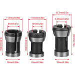 3 pi�ces adaptateurs de mandrin pour le travail du bois, accessoires de perceuse mandrins t�te de mandrin ...