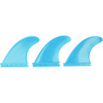 3 pi�ces ailerons de surf en pvc pour planche longboard sup, accessoires de surf bleus
