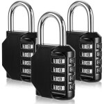 3 pi�ces cadenas code, cadenas a code 4 chiffres, alliage de zinc cadenas casier, cadenas code exterieur, ...