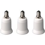 3 pi�ces convertisseurs de base d'ampoule e12 � e27 adaptateurs de douille de lampe convertisseurs de ...