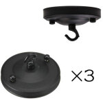 3 pi�ces sont des crochets de plafond de lustre vintage, un support de plaque de crochet de rosace de ...