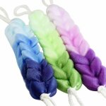 3 pi�ces �ponge longue tresses maille �ponge nylon bain barre longue �ponge fleur de bain peau exfoliant ...