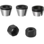 3 pi�ces hss t�te de mandrin, 6mm 6. 35mm 8mm mandrin de pince de routeur, adaptateurs de collet de mandrin, ...