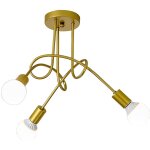 Axhup - 3 tte plafonnier lustre vintage led lampe de plafond dor luminaire eclairage dcor pour salon ...