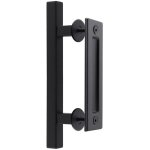 30 cm poign�e porte coulissante, ronde poign�e de porte noire poign�e pour portails, garages, armoires ...