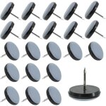 30 patins de chaise en t�flon de 22 mm, patins ronds pour meubles, patins � clouer, prot�gent les carrelages, ...