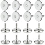 30 pcs pied de meuble a visser m6, pieds de nivellement meuble en fer et plastique, pied de table chaise ...